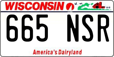 WI license plate 665NSR