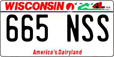 WI license plate 665NSS