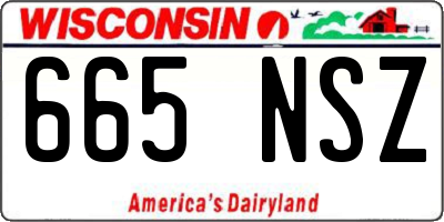 WI license plate 665NSZ