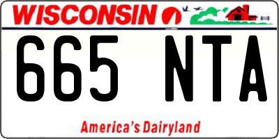 WI license plate 665NTA
