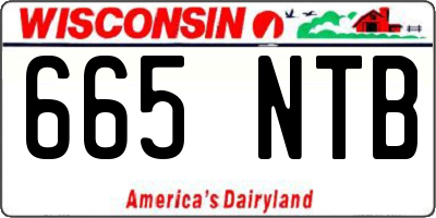 WI license plate 665NTB