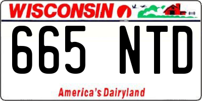 WI license plate 665NTD