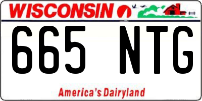 WI license plate 665NTG