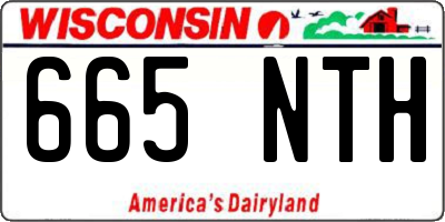 WI license plate 665NTH