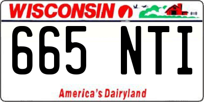 WI license plate 665NTI