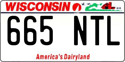 WI license plate 665NTL