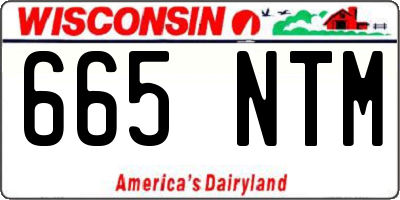 WI license plate 665NTM