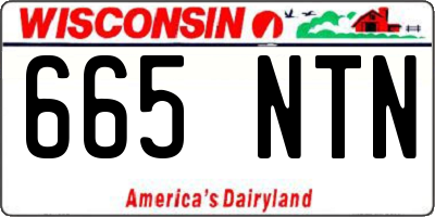 WI license plate 665NTN