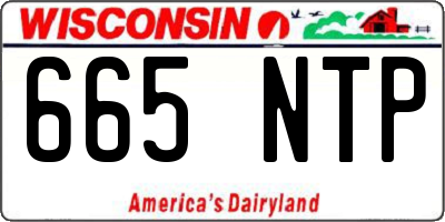 WI license plate 665NTP