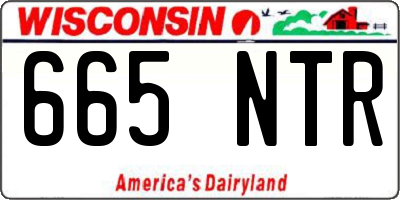 WI license plate 665NTR