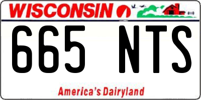 WI license plate 665NTS