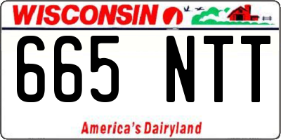 WI license plate 665NTT