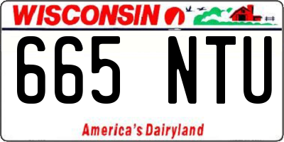WI license plate 665NTU