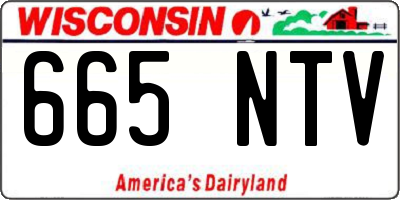 WI license plate 665NTV