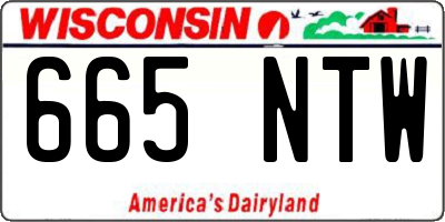 WI license plate 665NTW