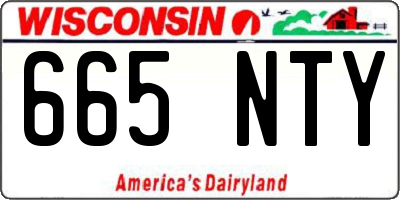 WI license plate 665NTY