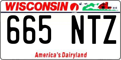 WI license plate 665NTZ