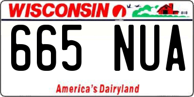 WI license plate 665NUA