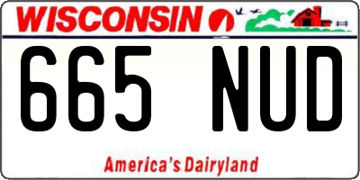 WI license plate 665NUD