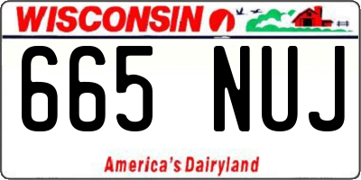 WI license plate 665NUJ