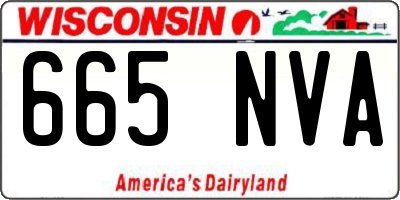 WI license plate 665NVA
