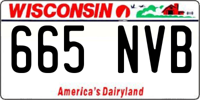 WI license plate 665NVB