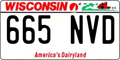 WI license plate 665NVD