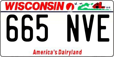 WI license plate 665NVE