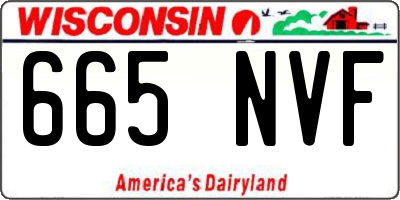 WI license plate 665NVF
