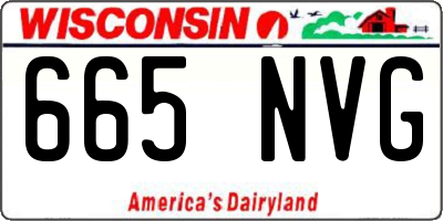 WI license plate 665NVG