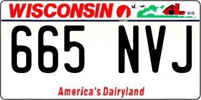 WI license plate 665NVJ