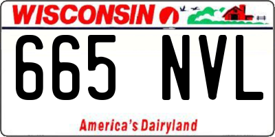 WI license plate 665NVL