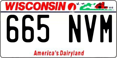 WI license plate 665NVM