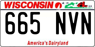 WI license plate 665NVN