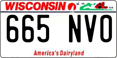 WI license plate 665NVO