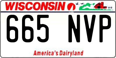 WI license plate 665NVP