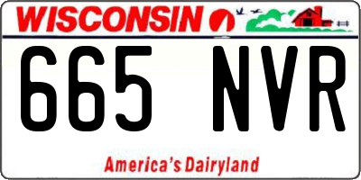 WI license plate 665NVR