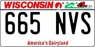 WI license plate 665NVS