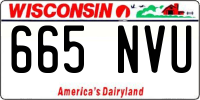 WI license plate 665NVU