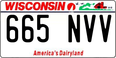 WI license plate 665NVV