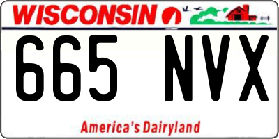 WI license plate 665NVX