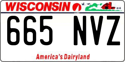WI license plate 665NVZ