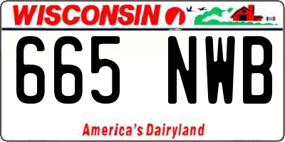 WI license plate 665NWB