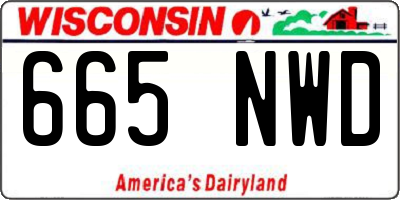 WI license plate 665NWD