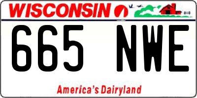 WI license plate 665NWE