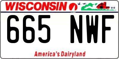 WI license plate 665NWF