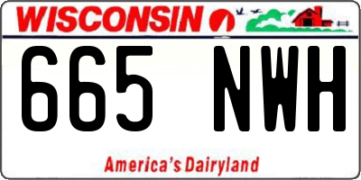 WI license plate 665NWH