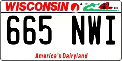 WI license plate 665NWI