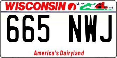 WI license plate 665NWJ