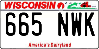 WI license plate 665NWK